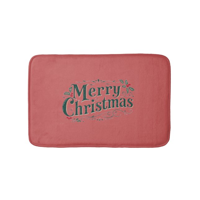 Alfombrilla De Baño Feliz Navidad Bath Mat (Anverso)