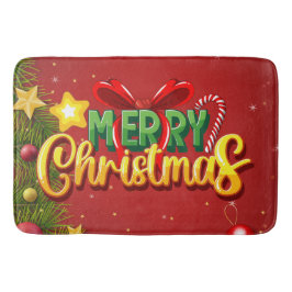 Alfombrilla De Baño Feliz Navidad Feliz Navidad Navidad Diversión Verd