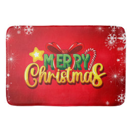 Alfombrilla De Baño Feliz Navidad Feliz Navidad Navidad Diversión Verd