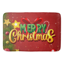 Alfombrilla De Baño Feliz Navidad Feliz Navidad Navidad Diversión Verd
