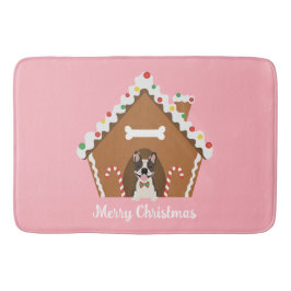 Alfombrilla De Baño Feliz Navidad Gingerbread Dog House