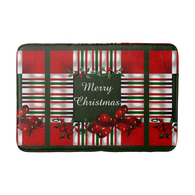 Alfombrilla De Baño Feliz Navidad personalizada (Anverso)