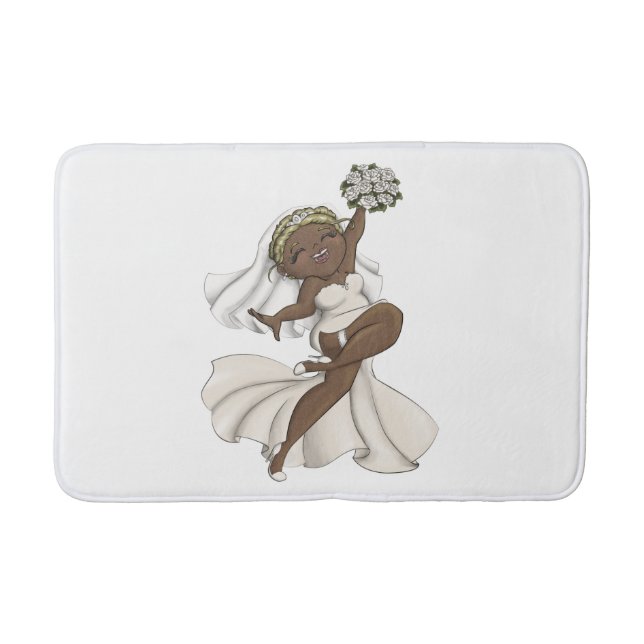 Alfombrilla De Baño Feliz Novia 02 (Anverso)