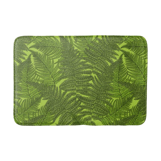 Alfombrilla De Baño Fern en verde (Anverso)