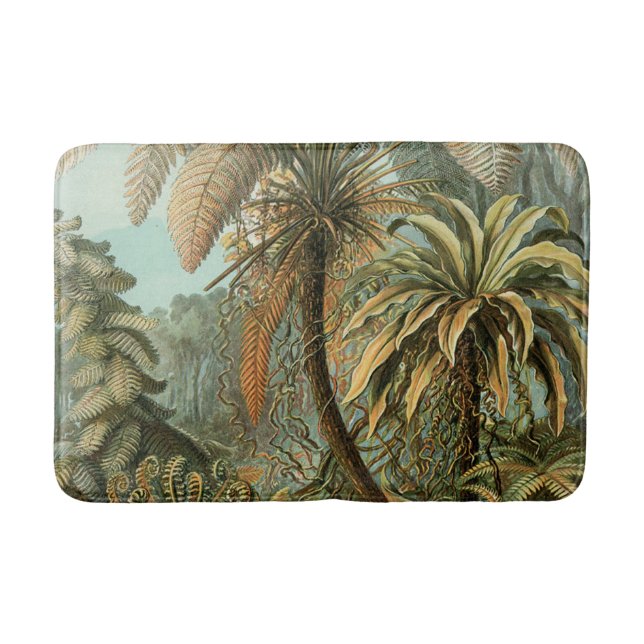 Alfombrilla De Baño Ferns Palm Tree Antique Botanica Ferns Art (Anverso)