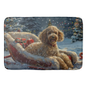 Alfombrilla De Baño Festividad de los Navidades de perro canino