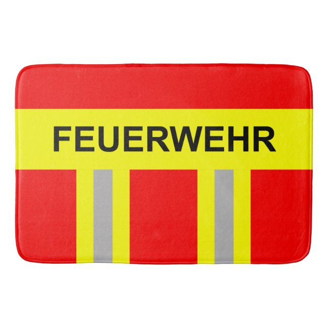 Alfombrilla De Baño Feuerwehr Symbol Uniform Rot (Anverso)