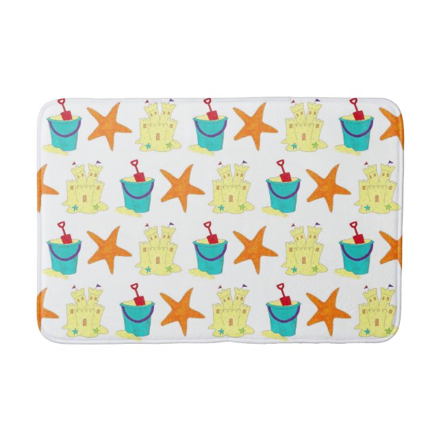 Alfombrilla De Baño Fiesta Sandcastle Starfish Pail Shoke (Anverso)