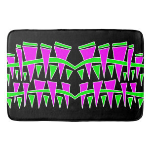 Alfombrilla De Baño Filas triangulares Dodle verde rosado44c