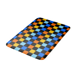 Alfombrilla De Baño Fire and ice checkerboard pattern