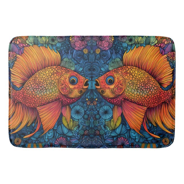 Alfombrilla De Baño Fish Ocean Whimsical (Anverso)