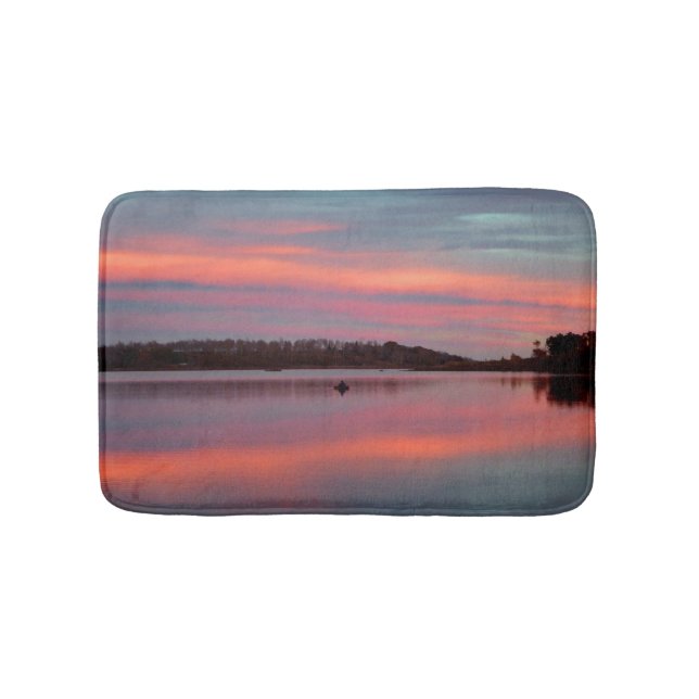 Alfombrilla De Baño Fisherman Sunset Kolob Lake Plush Bath Mat (Anverso)