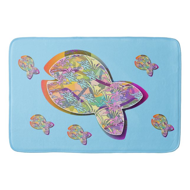 Alfombrilla De Baño Fishy Blue (Anverso)