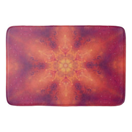 Alfombrilla De Baño Flamante Fiery Phoenix Quemando Copo de Nieve