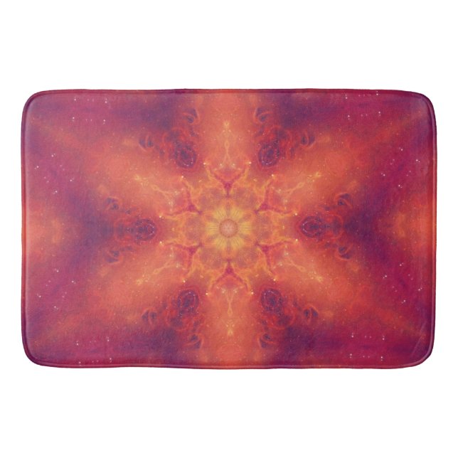 Alfombrilla De Baño Flamante Fiery Phoenix Quemando Copo de Nieve (Anverso)