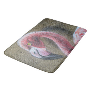 Alfombrilla De Baño Flamenco Plumas Rosadas Destino Destino Del