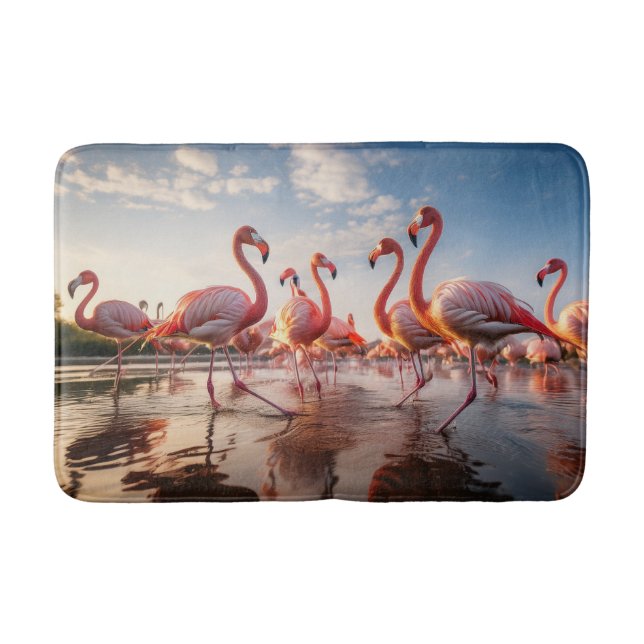 Alfombrilla De Baño Flamencos  (Anverso)