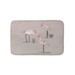 Alfombrilla De Baño Flamingos