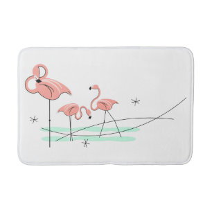 Alfombrilla De Baño Flamingos Trio Baño