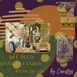 Alfombrilla De Baño Flappers retro en París