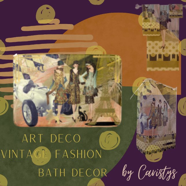 Alfombrilla De Baño Flappers retro en París (Subido por el creador)