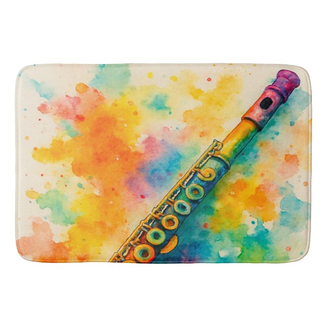 Alfombrilla De Baño Flauta acuática vibrante (Anverso)