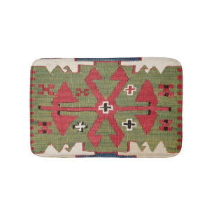 Alfombrilla De Baño Flecha diamantada Konya Vaquero Verde Azul