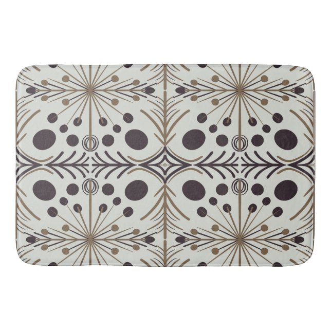 Alfombrilla De Baño Flecha geométrica boho patrón blanco (Anverso)