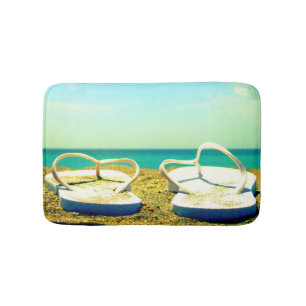 Alfombrilla De Baño Flips-flopes en la playa