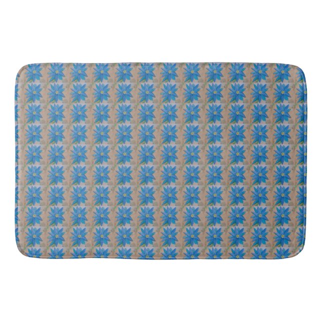 Alfombrilla De Baño Flor azul (Anverso)