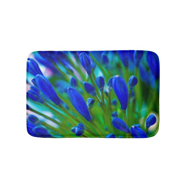 Alfombrilla De Baño Flor azul agapanthus Mat (Anverso)