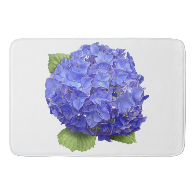 Alfombrilla De Baño Flor azul de hidrangea (Anverso)
