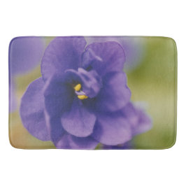 Alfombrilla De Baño Flor azul floreciente de violeta Saintpaulia ampli