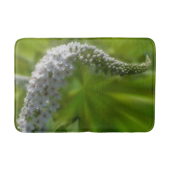 Alfombrilla De Baño Flor blanca ondulada (Anverso)