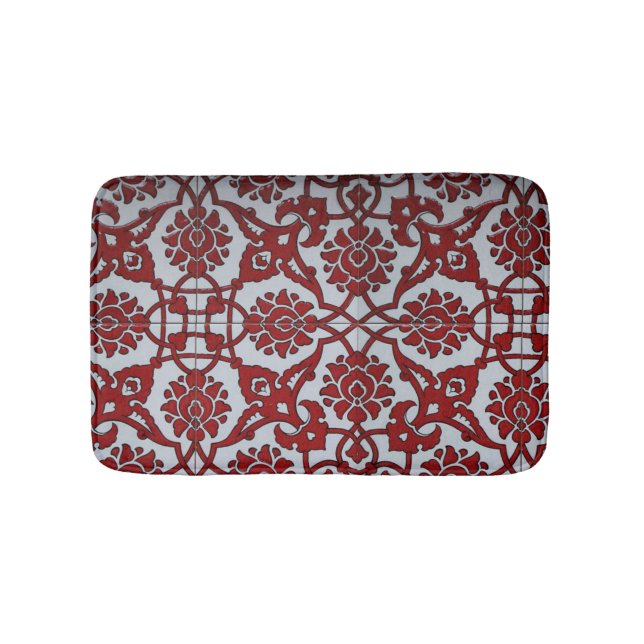 Alfombrilla De Baño Flor cerámica roja turca (Anverso)