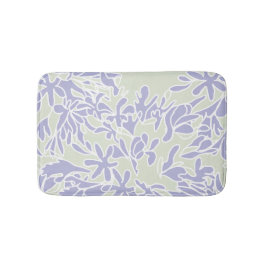 Alfombrilla De Baño Flor de Agapanthus Lavanda Verde Salvia
