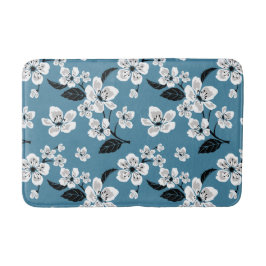 ALFOMBRILLA DE BAÑO FLOR DE CEREZO - SAKURA (AZUL AHUMADO)