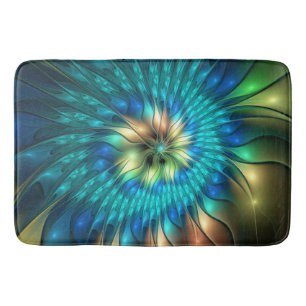Alfombrilla De Baño Flor de fantasía luminosa, fragancia abstracta col