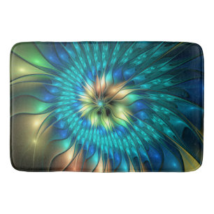 Alfombrilla De Baño Flor de fantasía luminosa, fragancia abstracta col