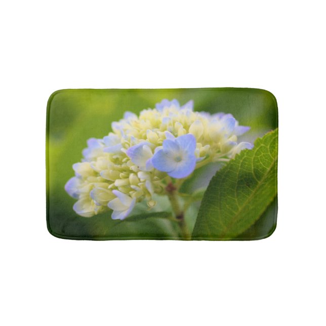 Alfombrilla De Baño Flor de hidrangea azul de ensueño (Anverso)