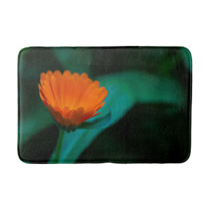 Alfombrilla De Baño flor de margarita naranja
