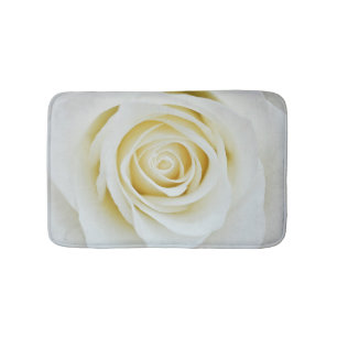 Alfombrilla De Baño Flor de rosa blanca Mata de baño
