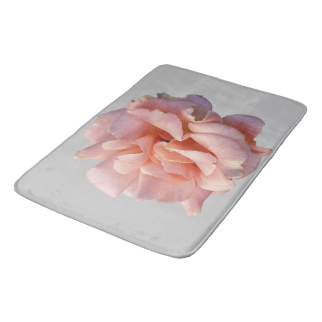 Alfombrilla De Baño flor de rosa rosa (Angular)