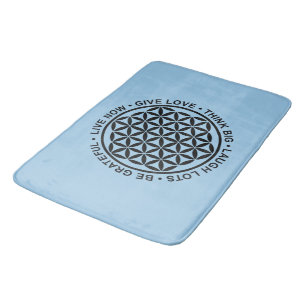 Alfombrilla De Baño Flor De Símbolo De La Vida - Reglas De La Vida 1