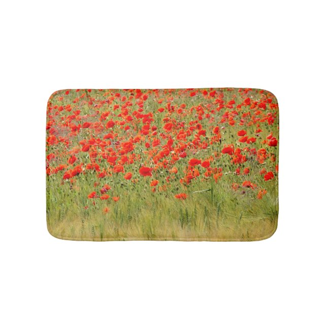 Alfombrilla De Baño flor de verano rojo (Anverso)