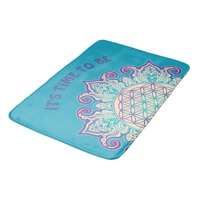 Alfombrilla De Baño Flor de vida - Mandala india 2 (Angular)