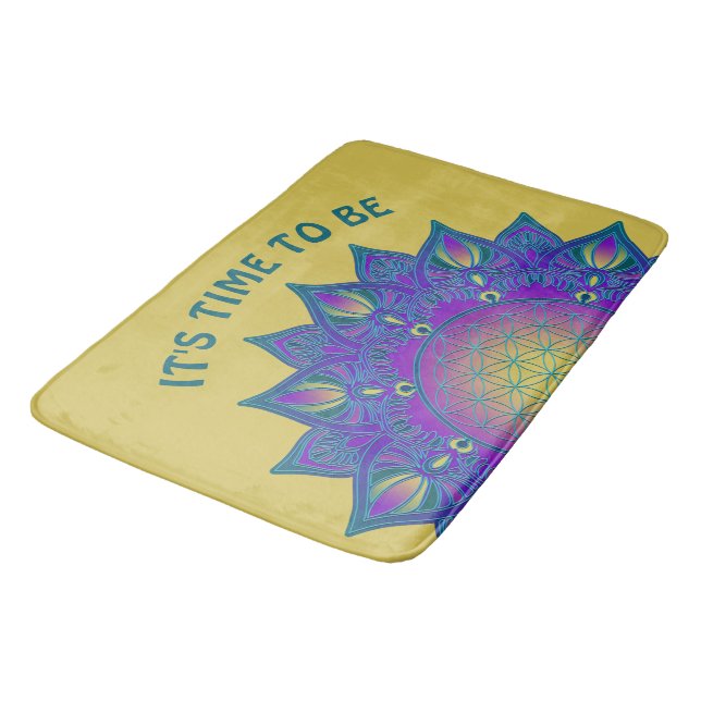 Alfombrilla De Baño Flor de vida - Mandala india 3 (Angular)