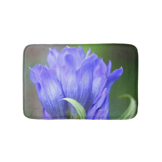 Alfombrilla De Baño Flor gentiana azul   (Anverso)