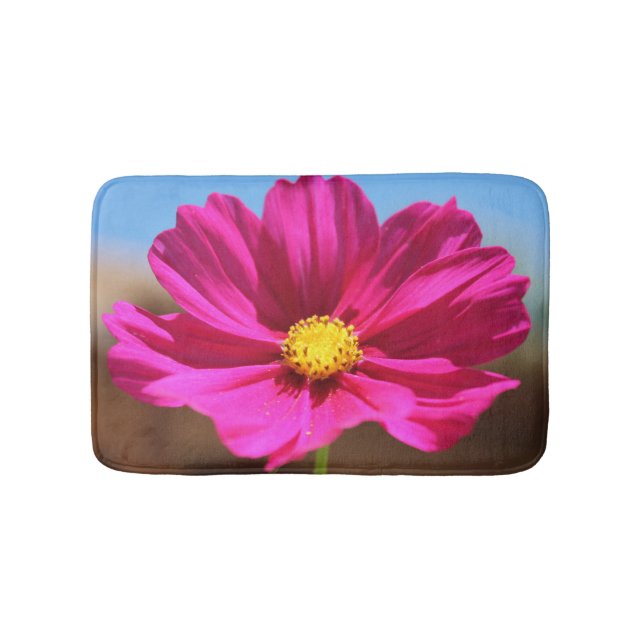 Alfombrilla De Baño Flor magenta (Anverso)