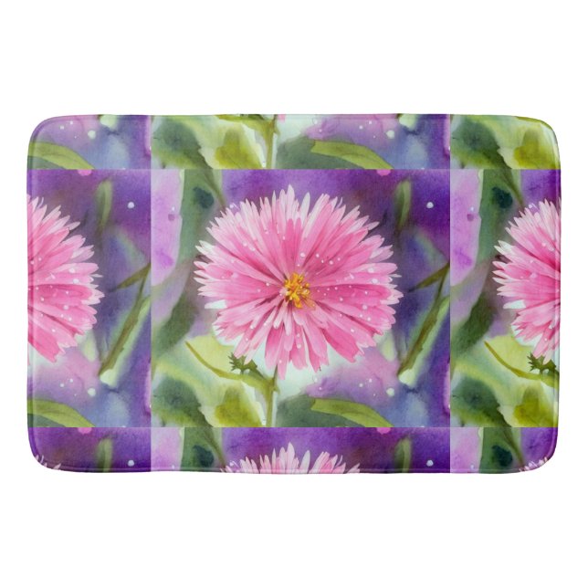 Alfombrilla De Baño Flor morada (Anverso)